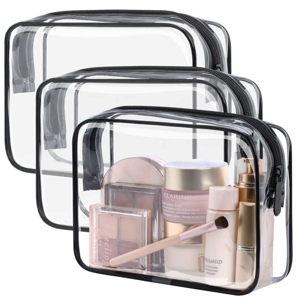 Tsa Approved Toiletry Bag - Clear Makeup Bag Waterproof Quart Size Bag, Travel⭐️